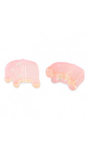 Glass bead 13mm elephant - Light pink